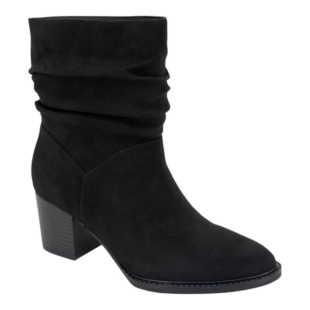 Style & Co Women's Genoviaa Block Heel Scrunch Booties Black Size 7